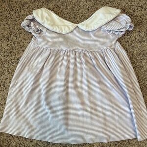 Baby Loren collared dress with purple stripes. Size 2T.
